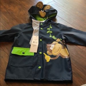 Precious boys monkey’s raincoat! NWT!